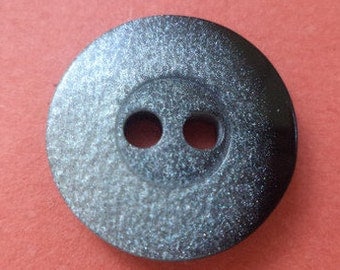 10 BUTTONS Black Silver 16mm (6617) button