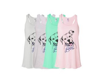 Pitbull Love Tank Top - Tanktops Pitbull Lovers - Gift for Pitbull Mom, Pit bull Lovers, Pitbull Shirts, Pit Bull Tank Tops