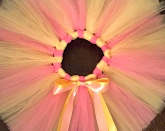 Lemonade Tutu, Spring Tutu, Summer Tutu, Easter Tutu, Birthday Tutu, Newborn Tutu, Pink Tutu, Pink and Yellow Tutu