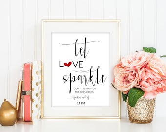Let Love Sparkle, Sparkler Send Off Sign, Editable Sparkle sign, sign template, Wedding Sign Printable, Reception Sign, Instant Download