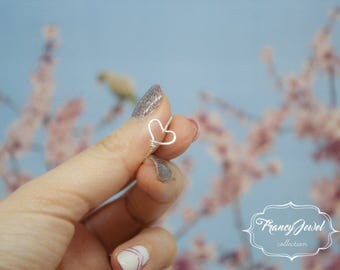 Heart, 925 sterling silver heart, heart ring, love ring, hammered ring, minimal ring, silver, birthday gift, handmade ring, made in Italy
