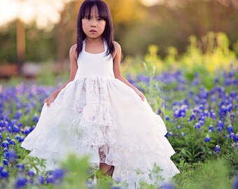 Princess Dress, Girls Couture Dress, Flower Girl Dresses, Girls Maxi Dress, Girls Boho Dress, Shabby Chic, Ruffle Dress, Photography Dress