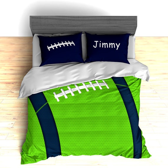 Football Bedding Team Colors Personalized Bedding Green