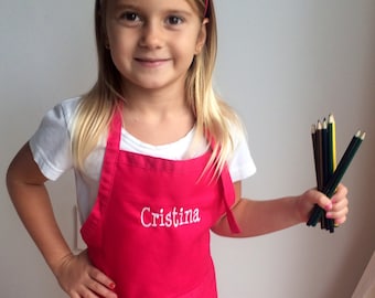 Kids Apron, Kids Art Smock, Kids Chef Apron, Pre K Art Smocks, Art Parties, Cooking Parties, Boy Girl Birthday Gifts, Easter Basket Stuffers