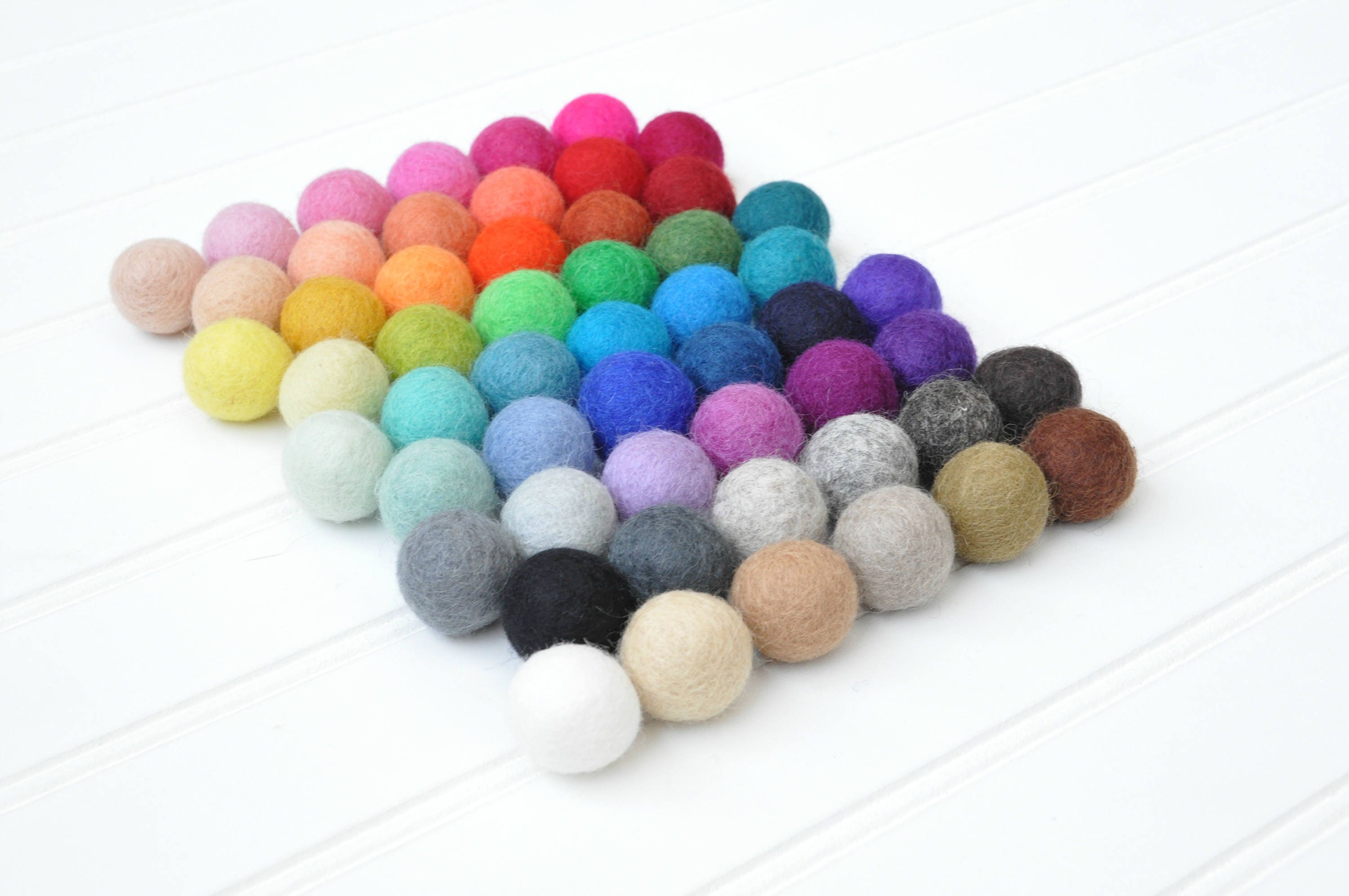 2 cm Wool Felt Balls, Felt Balls, Pom Pom Balls, 100 Felt Balls, Wool