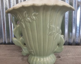 1950's Red Wing Vase-Vintage Vase-Midcentury Vase-Red Wing Pottery-Vintage Red Wing-Green Vase