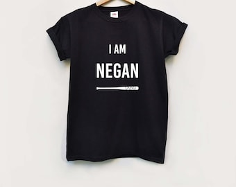 I am negan round neck tee shirt /t shirt / fun tee / serie t-shirt / unisex shirt / Hipster / negan tees / zombie t-shirt/ the walking dead