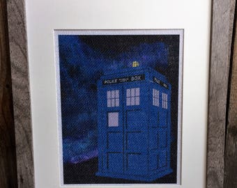 TARDIS Inspried Print With Orginal Art