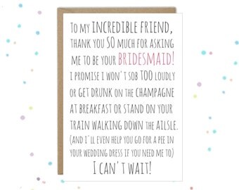 Asking bridesmaid | Etsy