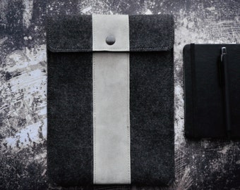 Felt iPad Case, iPad Leather Case, iPad Pro 9.7 Case, iPad Air 2 Case, iPad Sleeve, iPad Air Cover, iPad Case, iPad Pro Case