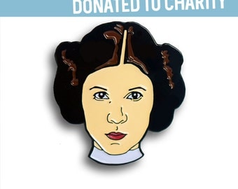 Princess Leia Enamel Pin, Carrie Fisher, Pin Flair, Lapel Pin, Star Wars Pins, Hat Pin, Feminist Pins, Resistance, Rebel, Resist