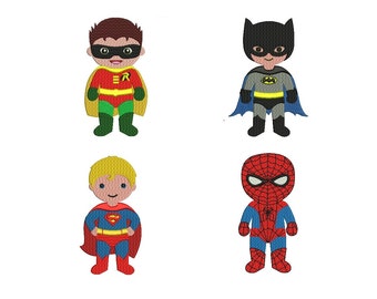 Spiderman Embroidery Design - set of 4 designs instant download