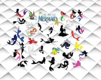 Ariel SVG | Little mermaid clipart | Little mermaid|Mermaid svg,jpg,eps,png format for Design/Print/Silhouette Cameo/Cricut and Many More