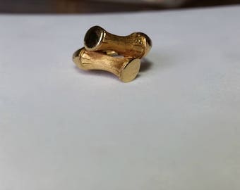 size 7 vintage gold Avon bamboo ring