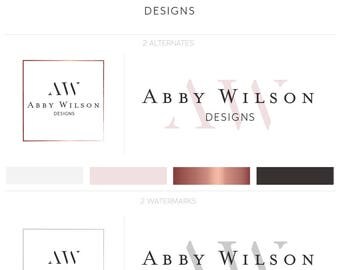 Modern Premade Logo, Rose Gold Logo Kit, Minimalist Logo, Photography Logo, Simple Logo Design, Branding Kit, Photography Branding