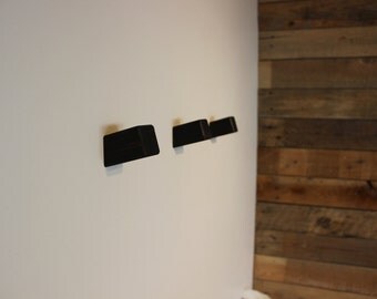 3 Wenge Wall Hook, Wooden Coat Hook, Coat Rack, Modern Wooden Hook, Hat Hook