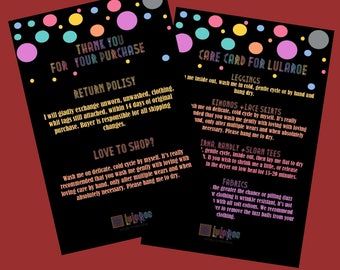 Lula roe thank you care cards lu la roe thank you cards home office approved Thank You Card with Care Instructions LLR thank you card lula
