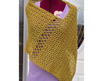 Poncho, Crochet Poncho, Women Ponchos, Summer Poncho, Knit Poncho, Gift For Her, Spring Poncho, Light Cotton Poncho