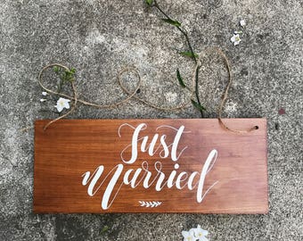 Rustic Just Married Sign 10