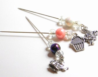 Alice in Wonderland Counting pins, Cross stitch tool, NeedleCraft, Embroidery,