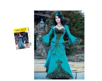 Misses Costume Pattern, Misses Peacock Costume, Yaya Han, Corset Pattern, Misses Jacket Pattern, Misses Skirt, McCall's M7218 Sewing Pattern