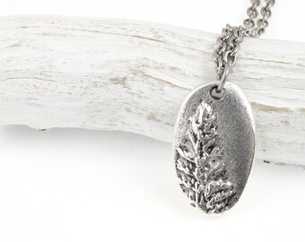 Silver Tree Necklace for Her Antique Silver Pendant Necklace Redwood Tree Pendant Silver Jewelry Gift for Nature Lovers Pine Tree Jewelry