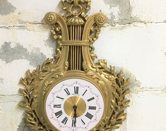 Hollywood Regency Clock Vintage Burwood New Haven 1968