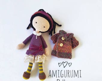 AMIGURUMI doll PATTERN, Crochet Doll Pattern, PDF for learn crochet, Amigurumi pattern pdf, Ebook, crochet toy diy