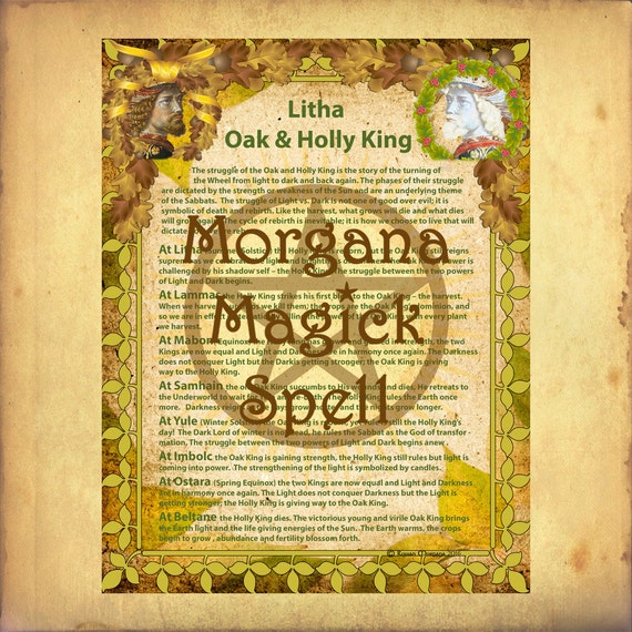 HOLLY & OAK KING Litha Spell Sabbat Ritual Digital Download