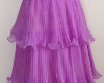 Miss Ellitte tiered ruffle chiffon party dress