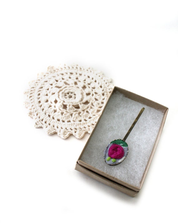Hair Pin Flower Hair Pin Embroidery Flower Hair
