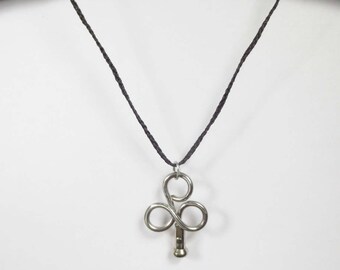 Bicycle Spoke Shamrock Necklace , Upcycled Bicycle Jewelry, Bicycle Accessories