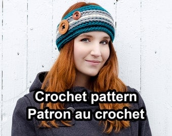 Alaska Headband crochet pattern. 3 sizes by Akroche Tatuk (PDF ONLY)