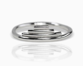 Echo Stacking Ring - Sterling Silver Ring - Sterling Silver Stacking Ring -Sterling Silver Band -Silver Stacking Ring - Stacking Rings