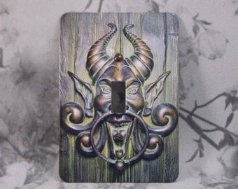 Metal Devil Light Switch Cover - 1T Single Toggle - Devilish Door Knocker