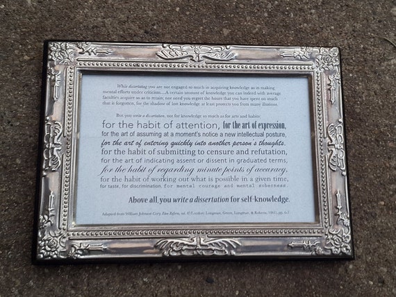 What is a dissertation image