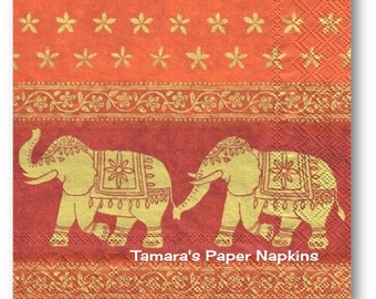 paper elephants decoupage Elephant  Etsy napkins