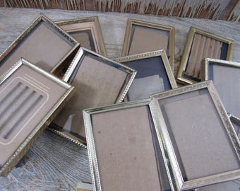 Vintage Metal Photo Frames Miniature Mid Century Gold Frames Crafting Wedding Home Decor Sold Individually