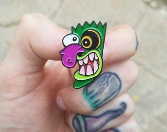 Ooga Booga Booga Enamel Pin - Courage the Cowardly Dog Lapel / Hat Pin