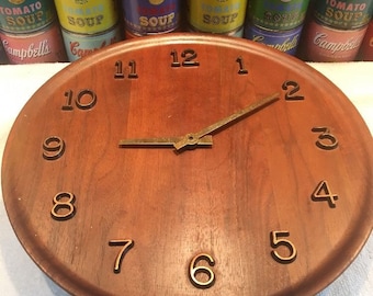Mid Century Teak Danish Modern Westclox Wall Clock
