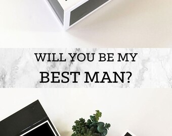 Best Man Gift Best Man Proposal Best Man Ideas Birthday Gift for Husband Boyfriend Best Man Box Best Man Gift Box (EB3193BPW) EMPTY inside