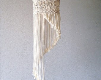 Macrame Spiral Mobile / Suspension