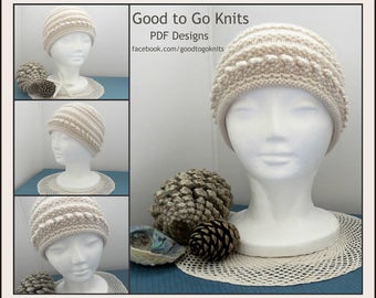 Download Now - Knitting Pattern, PDF PATTERN ONLY, Beanie Pattern, Hat Pattern, 2 Adult sizes