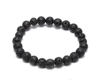 Lava Bead Bracelet - Unisex Bracelet - Lava Stone Bracelet - Beaded Bracelet - Beaded Jewelry - Valentines Day Gifts - Gifts Under 10