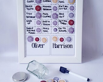 Kids Chore chart, Magnet Reward Chart, Jobs and tasks, family organisation, Pocket money Chart, Reward Chart, allowance, command centre