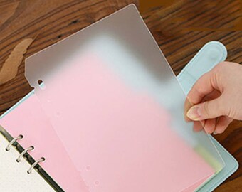 2 pcs A5 / A6 Planner Dividers - Semi Transparent Kawaii Stationery Planner Accessories Inserts Bookmark