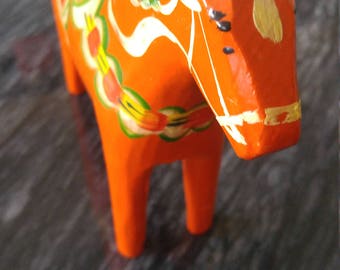 Orange Dala Horse from Sweden