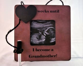 Baby announcement pregnancy, photo frame countdown, gift for mothers day grandma, youre going to be a grandma gift