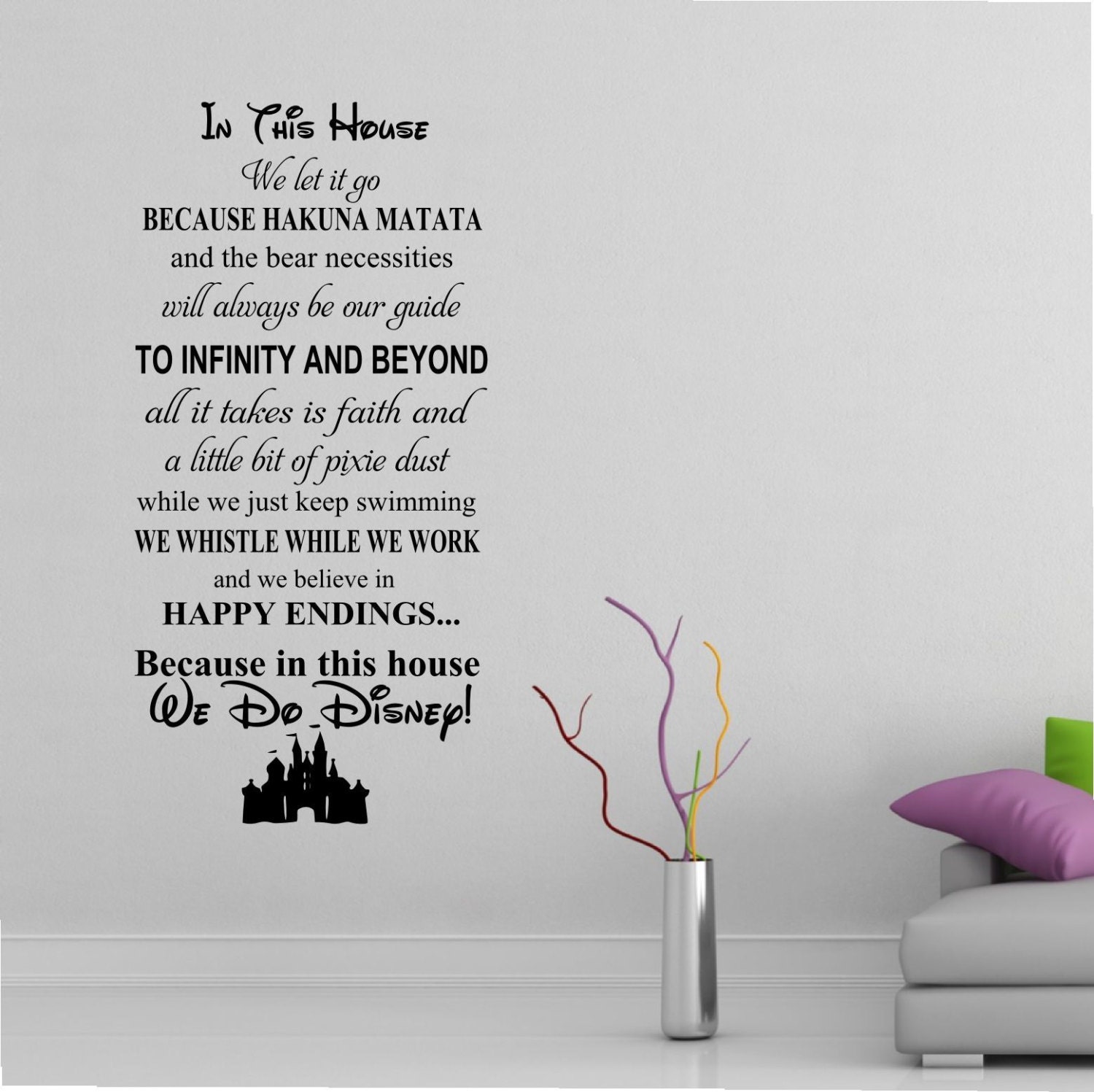 In this House We do Disney Wall Decal Disney Wall QuotesWall