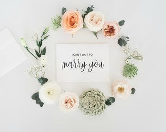 I Can't Wait To Marry You Card, To My Bride Card, To My Groom Card, Marriage Card, wedding Card Bride To Groom, Bride Gift, Groom Gift, PDF